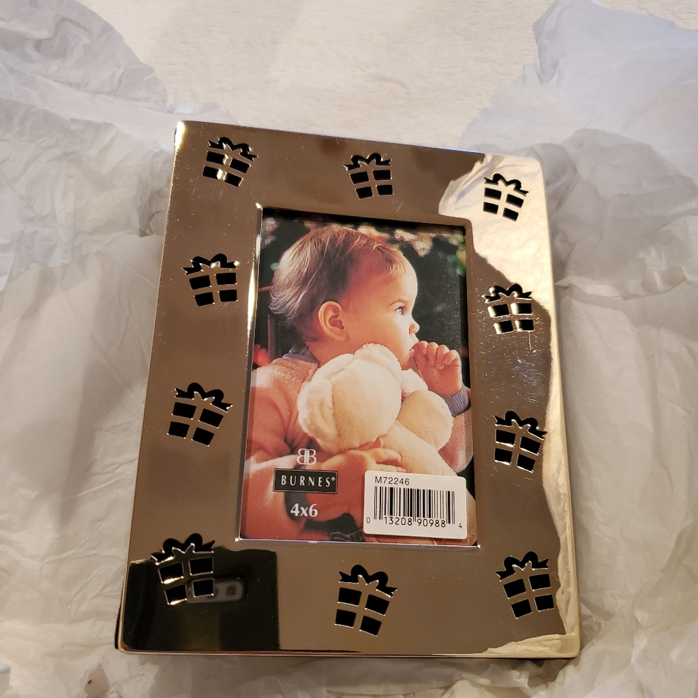 Burnes 4"x6" Silver Tone Photo Album NIB
